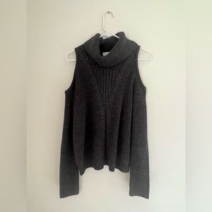 14th&Union Apparel | Shoulderless Collared Sweater | Color: Dark Grey | Size: S